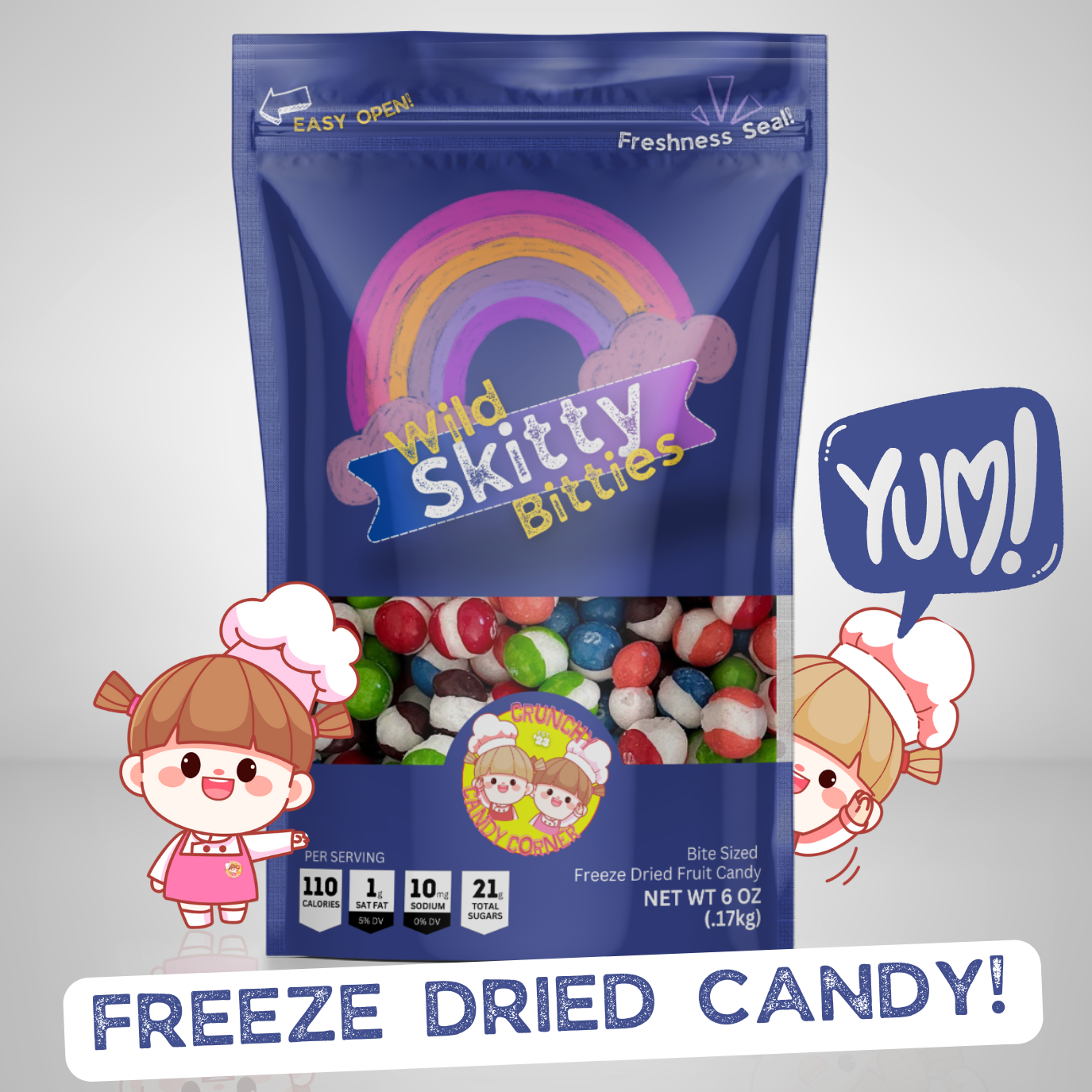 25 Pack Bulk Skitty Bitties Freeze Dried Candy