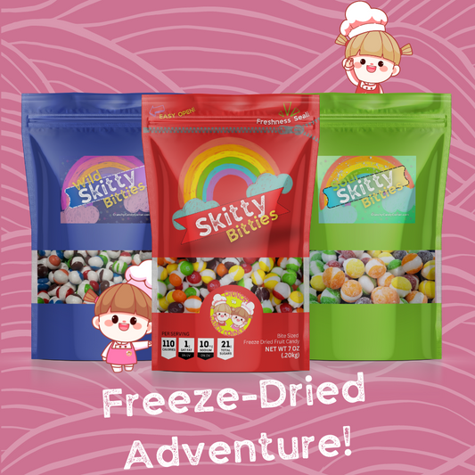 25 Pack Bulk Skitty Bitties Freeze Dried Candy
